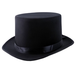 Eleganter Magierhut Zylinder in schwarz -