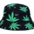 EOZY Unisex Sonnenhut Bucket Hat Fischerhut Cannabis Muster Mütze Dunkelgrün -