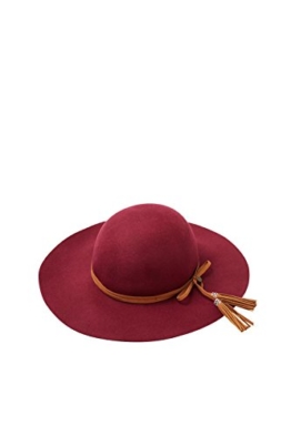 ESPRIT Damen Fedora 086EA1P006, Rot (Bordeaux Red 600), Medium -