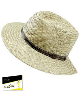 EveryHead Herrenstrohhut Strohhut Sommerhut Strandhut Urlaubshut Sonnenhut unisex mit braunem Ziergürtel für Männer (EH-30145167-S17-HE0-611-59) in Natur, Größe 59 inkl. EveryHead-Hutfibel -