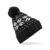 'Fair Isle Snowstar Beanie' Beechfield - Klassisch gemusterte Wintermütze Einheitsgröße,Black/White -