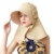 Fashion Frauen Sommer Strand Hüte Damen Professional Sonnenhut großer Rand Anti-UV-Hut Faltbare Sonnenhüte (Beige) -