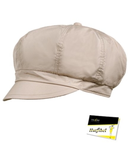 Fiebig Damenballonmütze Ballonmütze Ballonkappe Regenmütze Herbstmütze wasserabweisend beschichtet Waterstop für Frauen (FI-52683-W16-DA0-4-56) in Beige, Größe 56 inkl. EveryHead-Hutfibel -