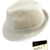 Fiebig Damenstoffhut Stoffhut Leinenhut Fedora Trilby Sommerhut Sonnenhut Urlaubshut Freizeithut mit Netzeinsatz für Frauen (FI-11084-S17-DA1-84-61) in Beige, Größe 61 inkl. EveryHead-Hutfibel -