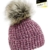 Fiebig Damenstrickmütze Strickmütze Pudelmütze Bommelmütze Umschlagmütze Wintermütze Alpaka Fakefur Pompon für Frauen (FI-54697-W16-DA1-21-OS) in Malve, Größe OS inkl. EveryHead-Hutfibel -