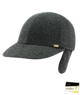 Fiebig Herrenbasecap Basecap Baseballcap Schirmmütze Herbstmütze Cap Teflon wasserabweisend mit Ohrenklappen für Männer (FI-42449-W16-HE1-88-62) in Anthrazit, Größe 62 inkl. EveryHead-Hutfibel -