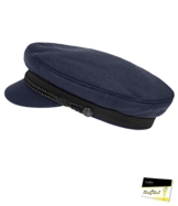 Fiebig Herrenelbsegler Elbsegler Seglermütze Schiffermütze Sailorcap Seemannsmütze Schirmmütze mit Zierkordel für Männer (FI-40960-W16-HE0-85-59) in Marine, Größe 59 inkl. EveryHead-Hutfibel -