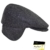 Fiebig Herrenflatcap Flatcap Schiebermütze Schirmmütze Wintermütze Golfermütze Sportmütze uni Ohrenklappen für Männer (FI-42512-W16-HE1-88-57) in Anthrazit, Größe 57 inkl. EveryHead-Hutfibel -