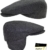 Fiebig Herrenflatcap Flatcap Schiebermütze Schirmmütze Wintermütze Golfermütze Sportmütze uni Ohrenklappen für Männer (FI-42512-W16-HE1-88-57) in Anthrazit, Größe 57 inkl. EveryHead-Hutfibel - 