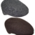 Fiebig Herrenflatcap Flatcap Schiebermütze Gatsby Schirmmütze Wintermütze Sportmütze meliert mit Futter für Männer (FI-42160-W16-HE1-88-56) in Anthrazit, Größe 56 inkl. EveryHead-Hutfibel - 