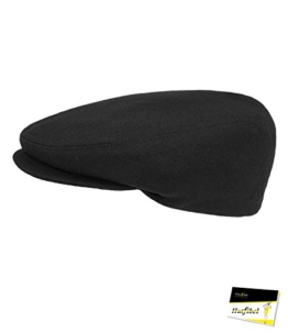 Fiebig Herrenflatcap Flatcap Schiebermütze Schirmmütze Golfermütze Herbstmütze Sportcap Gatsby einfarbig für Männer (FI-42019-W16-HE0-88-58) in Anthrazit, Größe 58 inkl. EveryHead-Hutfibel -