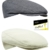 Fiebig Herrenflatcap Sportmütze Schiebermütze Schildmütze Flatcap Sommermütze elegant sportlich für Männer (FI-41199-S16-HE0) inkl. EveryHead-Hutfibel (ca. 58-59cm Kopfumfang, Beige) - 