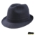 Fiebig Herrenstoffhut Stoffhut Wollhut Fedora Trilby Herbsthut Winterhut Partyhut Modehut Tuch mit Futter für Männer (FI-12020-W16-HE0-85-56) in Marine, Größe 56 inkl. EveryHead-Hutfibel -