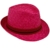 Fiebig Herrenstrohhut Strohhut Trilby Fedora Sommerhut Strandhut Sonnenhut Basthut Urlaubshut mit Ripsband für Männer (FI-595050-S16-HE0-10-59) in Pink, Größe 59 inkl. EveryHead-Hutfibel -