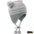 Fiebig Mädchenbindemütze Bindemütze Norweger Wintermütze Strickmütze Baby Kleinkind gestreift mit Pompons für Baby (FI-74265-W16-MA1-30-51/53) in Rose, Größe 51/53 inkl. EveryHead-Hutfibel -