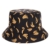 Fischerhut Bucket Hat Sonnenhut Print Hanf Black Banana -