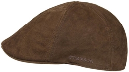 Flatcap Mütze Texas Nubuk Ledercap Stetson Ledermütze (braun) -