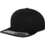 Flexfit 110 Fitted Snapback Unisex Cap für Damen und Herren, Erwachsenen Mütze mit flachem Schirm und perfekter Passform, Schwarz, one size -