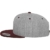 FLEXFIT - Classic 2-tone Snapback Cap (heather grey/maroon) - 