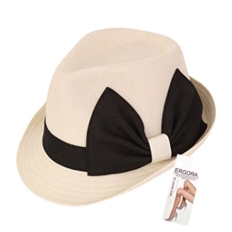 Galeja Damen Sommerhut eleganter Trilby Gr. 56/57 Schleife Schwarz Partyhut Braut-Hut -