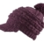 Grobstrick Mütze Bommelmütze Strickmütze Schirmmütze Damenmütze Beanie lila -