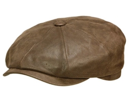 Hatteras Chevrette Leder Flatcap Stetson Gatsbycap Flatcap (60 cm - braun) -