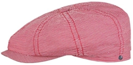 Hatteras Cotton Stripe Balloncap Stetson Flatcap Schiebermütze (M/56-57 - pink) -