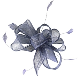 Hawkins Collection Sinamay Schleifen und Blätter Kamm Fascinator Gr. Einheitsgröße, Blau - Hellblau -