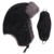 HENGSONG Unisex Sport Outdoor Winter Warm Kunstpelz Trappermütze mit Abnehmbaren Gesichtsmaske Ohrenklappen Hut (Schwarz) - 