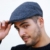 Herren Kariert Wollmischung Tweedkappe Flach - 