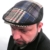 Herrenflatcap Flatcap Wintermütze gefüttert Schiebermütze (58, Schwarz/Mehrfarbig) - 