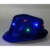 HITOP LED Glitzer Pailletten Disco Partyhut Silber/Schwarz Stufe Glanz Party Karneval Fasching Jazz Hüte(Blau) - 