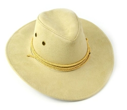 Hut Cowboyhut Westernhut Kunstleder Western (Beige) -