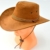 Hut Cowboyhut Westernhut Kunstleder Western (Hellbraun) - 