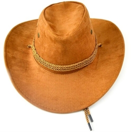 Hut Cowboyhut Westernhut Kunstleder Western (Hellbraun) -