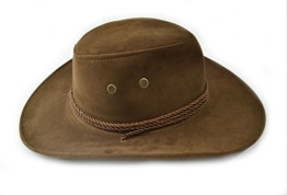 Hut Cowboyhut Westernhut Kunstleder Western (Dunkelbraun) -