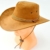 Hut Cowboyhut Westernhut Kunstleder Western (Dunkelbraun) - 