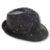 Hut mit Pailetten Glitzerhut Trilbyhut Partyhut schwarz -