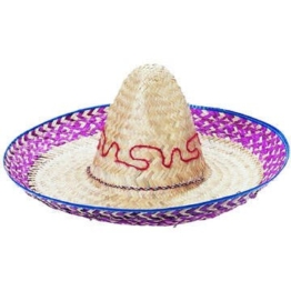 Hut Palmblätter-Sombrero mit Stickerei, ca. 52cm -