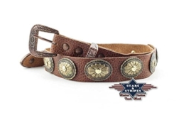 Hutband Leder braun Nieten Conchos (HB 30) -