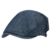 ililily Denim Cotton Newsboy Flat Cap with Strap Details on Both Sides Ivy Driver Hunting Hut (flatcap-528-1) -