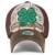 ililily Four Blatt Clover Flicken künstliches Leder Krempe Trucker Cap Hut Baseball Cap , Brown - 