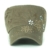 ililily Kristall Gemstone Stollen Blumenmuster klassischer Stil Baumwolle Militär Armee Hut Kadett Cap , Olive Drab - 
