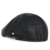 ililily künstliches Leder 9 Platte leicht Schieber Hut klassischer Stil Gatsby Stilisch flach Cap , Black - 