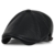 ililily künstliches Leder 9 Platte leicht Schieber Hut klassischer Stil Gatsby Stilisch flach Cap , Black -