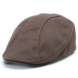 ililily Leather Bill Newsboy Flat Cap Cabbie Gatsby ivy Irish Driver Hunting (flatcap-510-4) -