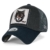 ililily Wolf Reh Tier Rechteck Flicken Freizeitkleidung Netz Baseball Cap Trucker Cap Hut , Prussian Blue -