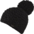 Ina-Strick Mütze mit Innenfleece Damenmütze - handmade (schwarz) -