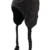 INU-2 Schwarz Pudelmütze mit Zöpfen Lapplandmütze für Damen und Herren one size -