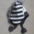 ipretty Mütze Kindermütze Zebra-Form Strickmütze für Baby Mädchen Jungen Kinder Schnee Hut Wintermütze Bommelnmütze Kids Norwegermütze Tiermütze mit wärmendem Ohrverlauf 2 kurzen Zöpfen mit Bommeln - 